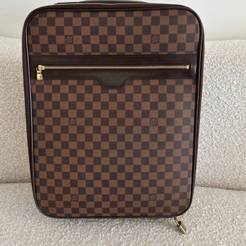 Authentic Louis Vuitton Pegase 50 Rolling Luggage Damier Ebene